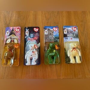 🇺🇸 🇬🇧 🇮🇪 🇨🇦 Set of 4 Beanie Babies